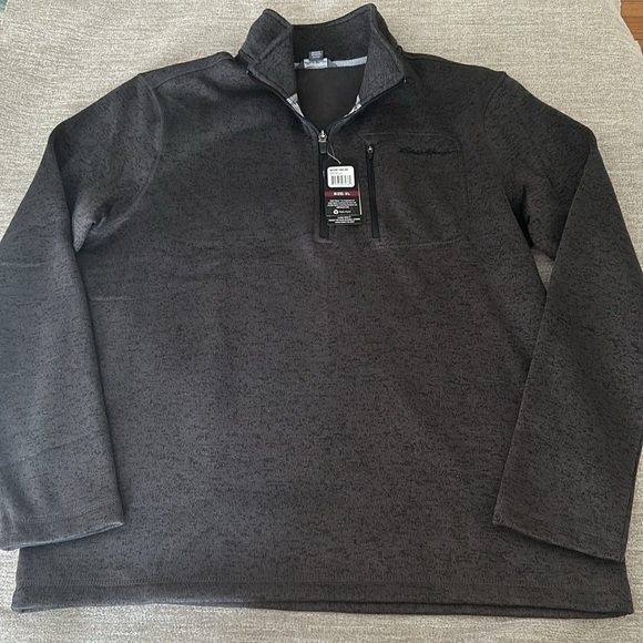 Eddie Bauer gray 1/4 Zip Fleece Size XL. NWT. - Picture 6 of 11